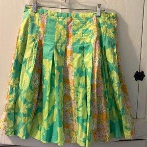 Multicolored pleated skirt